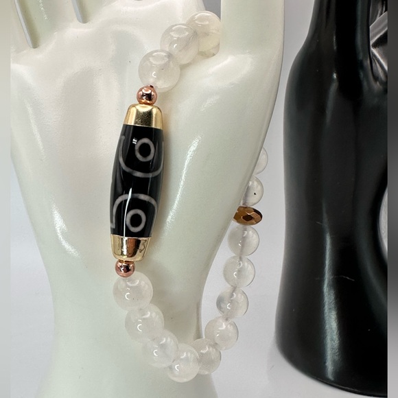 SOUL PURIFIER SELENITE NATURAL STONES BRACELET size 7” - Picture 2 of 10